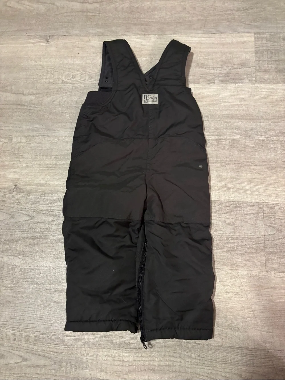 Snow Bib Pants 24 Months Black Insulated Full Zip Adjustable Straps winter